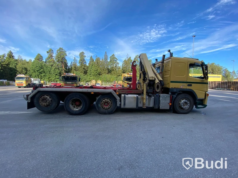 Lastbil Volvo FM380 8x2 kran och lastväxlare Palfinger