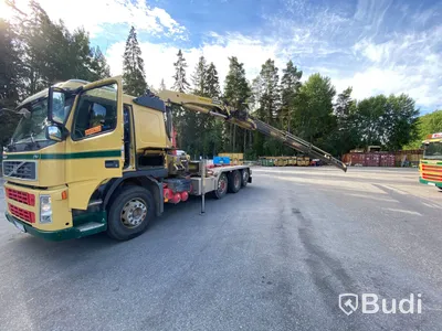 Lastbil Volvo FM380 8x2 kran och lastväxlare Palfinger