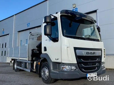 Lastbil "fabriksny" DAF LF 180 12T, kran och fllak Dubbelsits Euro6