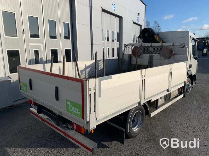 Lastbil "fabriksny" DAF LF 180 12T, kran och fllak Dubbelsits Euro6