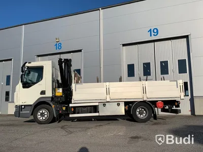 Lastbil "fabriksny" DAF LF 180 12T, kran och fllak Dubbelsits Euro6