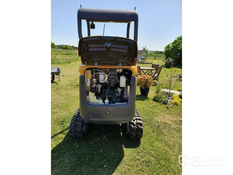 Minigrävare Volvo EC18D -2018, 90h med skopor samt Indespension LTD släp