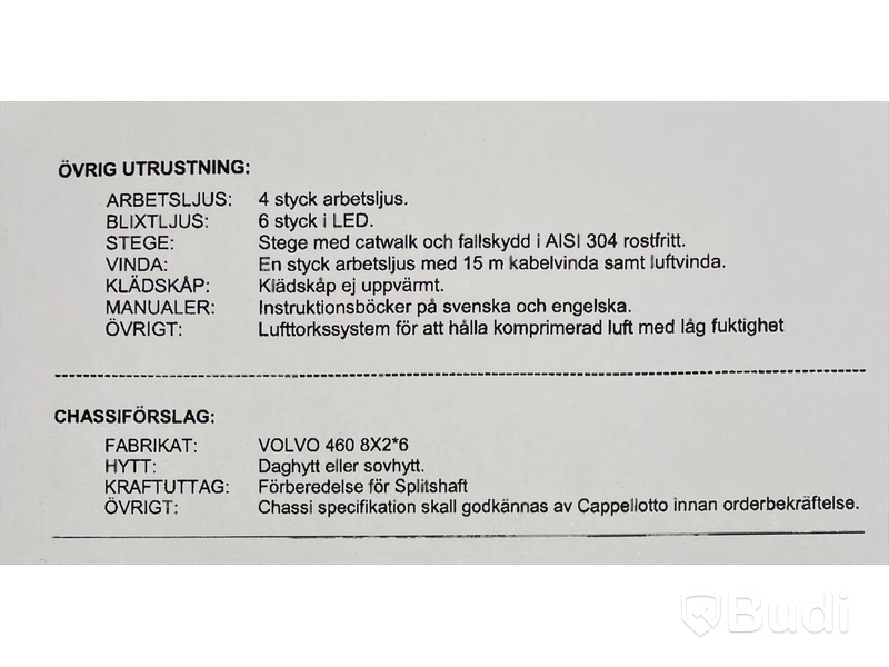 Lastbil Volvo FM 460 8x2 Torrsug Euro6 | Cappellotto