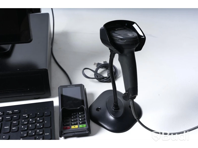 Kassasystem med kassalåda, kvittoskrivare, betalterminal, scanner m.m.