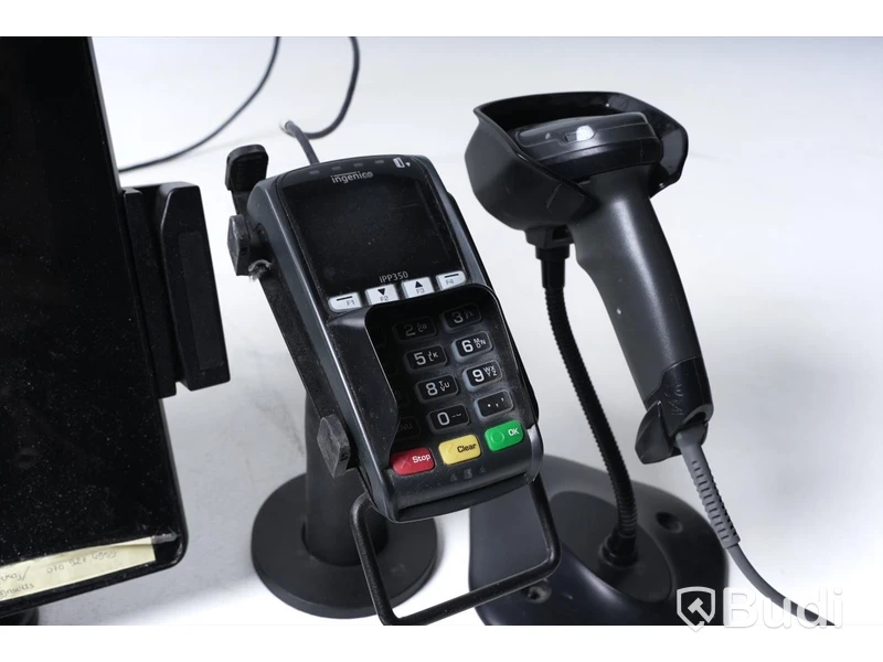 Kassasystem med kvittoskrivare, betalterminal, scanner m.m.