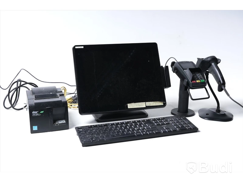 Kassasystem med kvittoskrivare, betalterminal, scanner m.m.