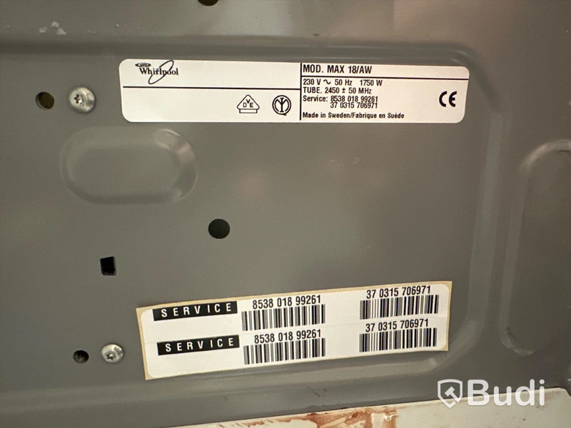 Whirlpool mikrovågsugn 1750W