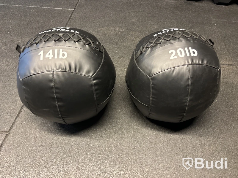 2 st medicinbollar 14 lb & 20 lb