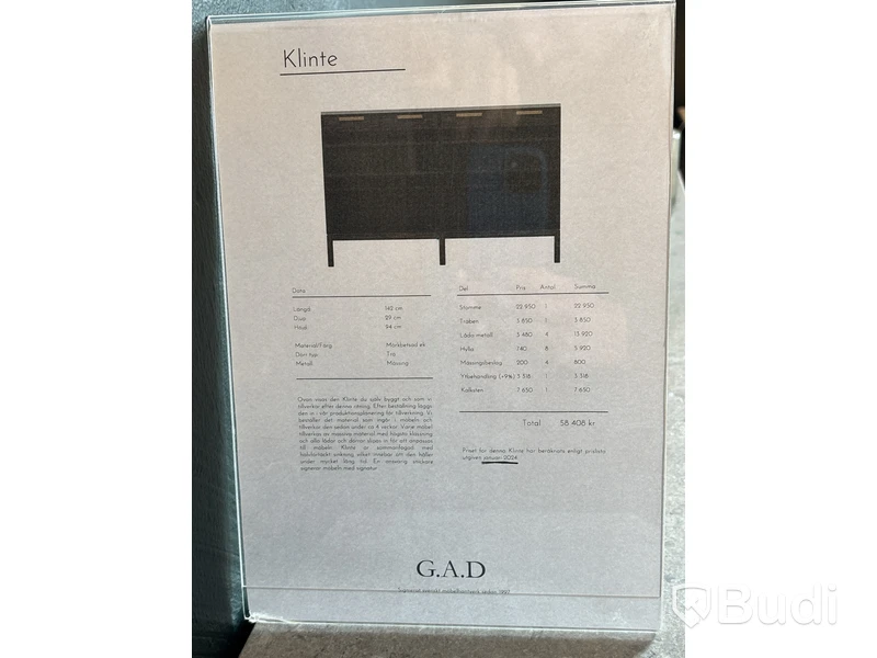Skänk G.A.D, Klinte. Ord. pris inkl. moms: ca  58 408 kr