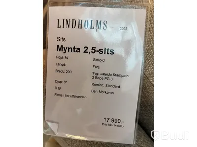 Soffa Mynta 2,5-sits - Ord. pris inkl. moms: ca 17 990 kr