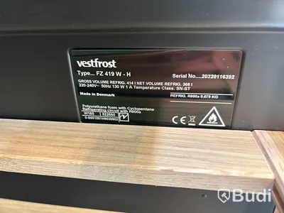 Vinkyl Vestfrost FZ 419 W-H. Ord. pris inkl. moms: ca 19 000 kr