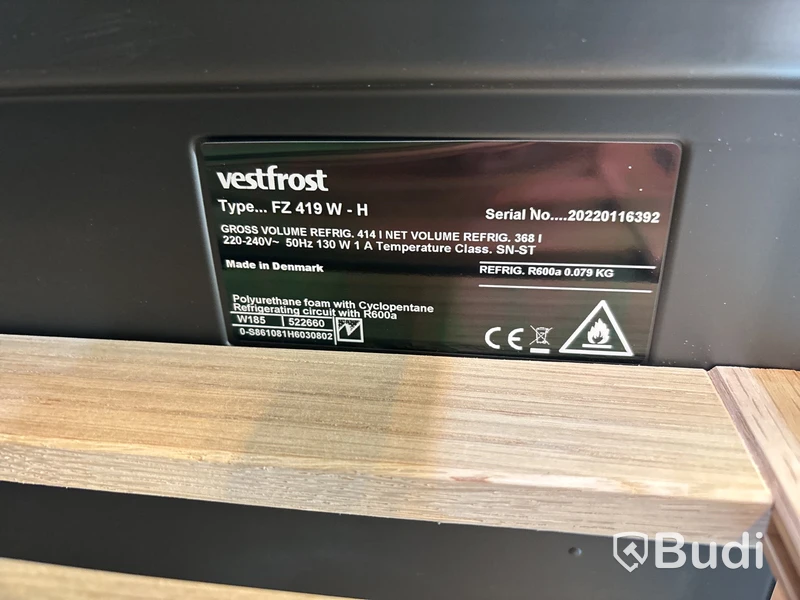 Vinkyl Vestfrost FZ 419 W-H. Ord. pris inkl. moms: ca 19 000 kr