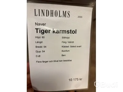 6 st. karmstolar Tiger Ord. pris inkl. moms: ca 61 050 kr