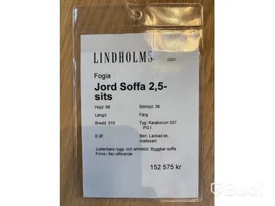 Soffa Fogia Jord. Ord. pris inkl. moms: ca 152 575 kr