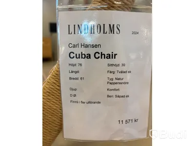 Stol Carl Hansen Cuba Chair. Ord. pris inkl. moms: ca  11 571 kr