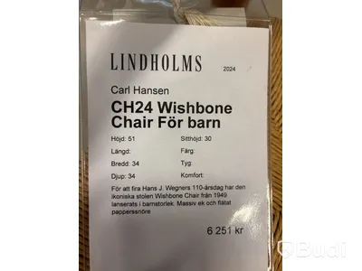 Barnstol Carl Hansen CH24 Wishbone-Chair för barn. Ord. pris inkl. moms: ca 6251 kr