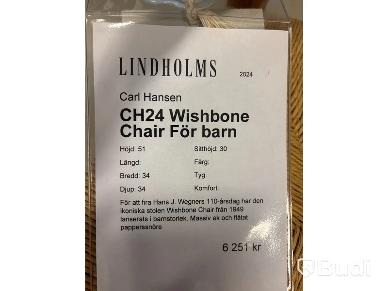 Barnstol Carl Hansen CH24 Wishbone-Chair för barn. Ord. pris inkl. moms: ca 6251 kr