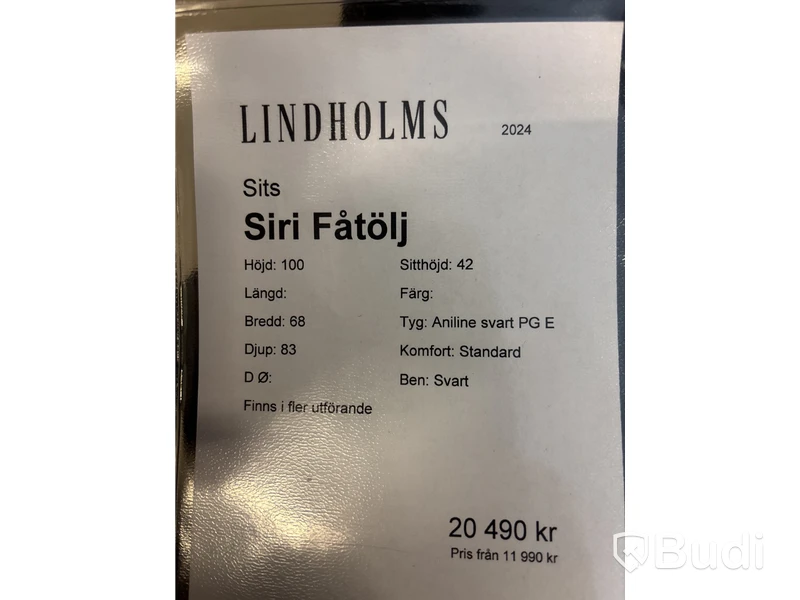Fåtölj Sits Siri Ord. pris inkl. moms: ca 20 490 kr