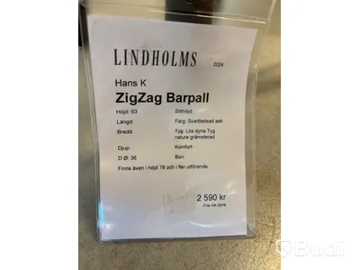 Barpall Hans K ZigZag. Ord. pris inkl. moms: ca 2590 kr