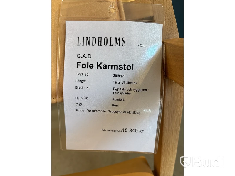 Karmstol G.A.D. Fole. Ord. pris inkl. moms: ca 15 340 kr