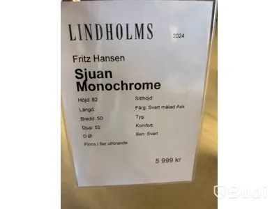 Stol Fritz Hansen Sjuan Monochrome. Ord. pris inkl. moms: ca 8299 kr