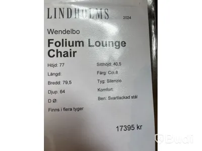 Loungestol Wendelbo Folium. Ord. pris inkl. moms: ca 17 395 kr