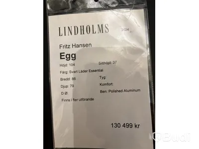 Fåtölj Egg Fritz Hansen. Ord. pris inkl. moms: ca 130 499 kr