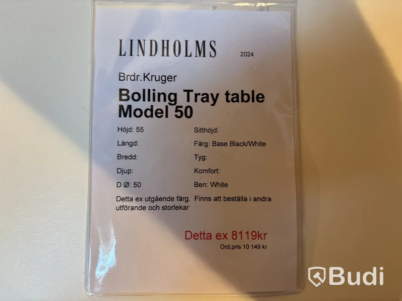 Sidobord, Boiling tray table Ord. pris inkl. moms: ca 10 149kr