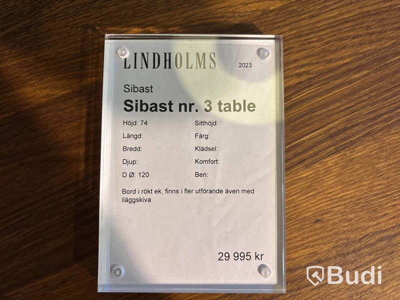 Runt bord, Sibast Ord. pris inkl. moms: ca 29 995kr