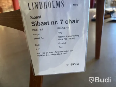 4 st. Stolar Sibast totalt ord. pris inkl. moms: ca 47 980 kr