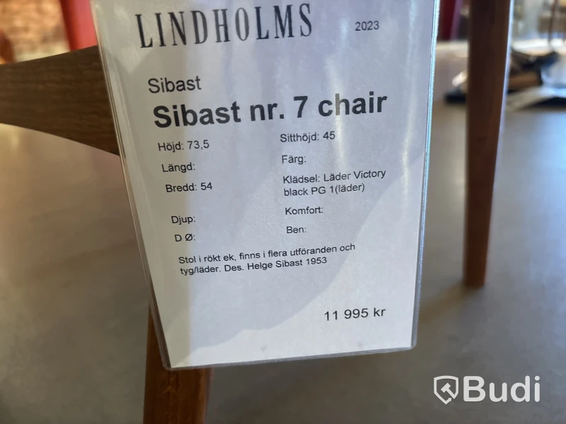 4 st. Stolar Sibast totalt ord. pris inkl. moms: ca 47 980 kr