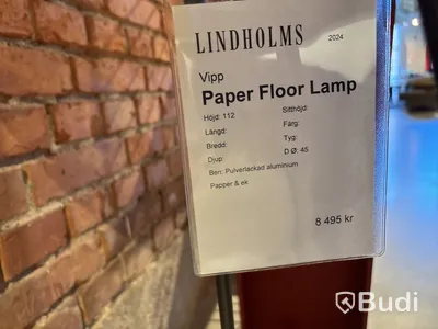 Golvlampa Vipp Paper Floor Lamp Ord. pris inkl. moms: ca 8 495kr