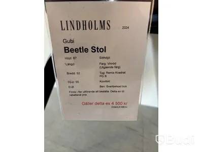 Sol Gubi Beetle.  Ord. pris inkl. moms: ca 8499 kr