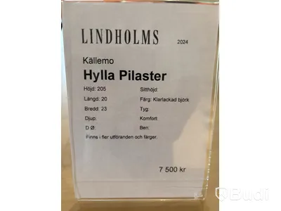 Hylla Källemo Pilaster. Ord. pris inkl. moms: ca 7500 kr