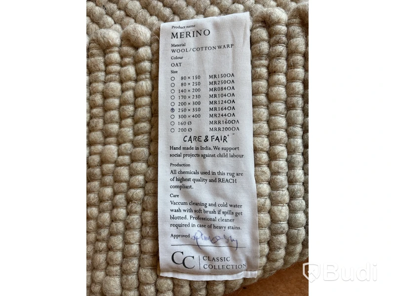 Matta OAT merinoull/bomull. Ord. pris inkl. moms: ca  9700 kr