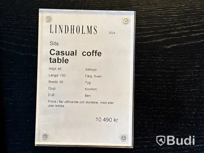 Soffbord Sits Casual inkl. ljusstake. Ord. pris inkl. moms: ca 10 490 kr