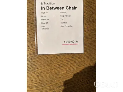 6 st. Stolar &tradition In Between Chair. Totalt ord. pris inkl. moms: ca 20 664 kr