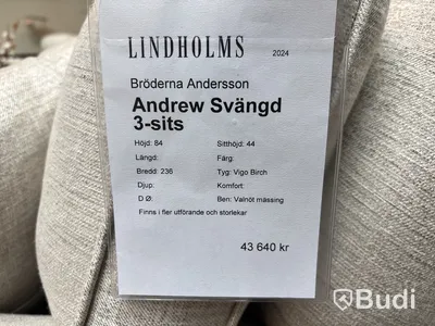 Soffa 3-sits, Bröderna Andersson, Ord pris. inkl moms: 43 640 kr