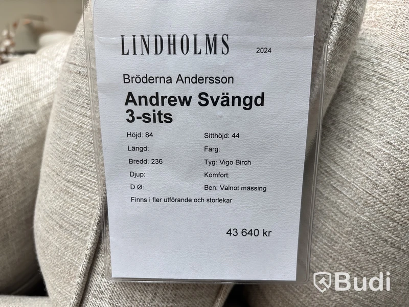 Soffa 3-sits, Bröderna Andersson, Ord pris. inkl moms: 43 640 kr