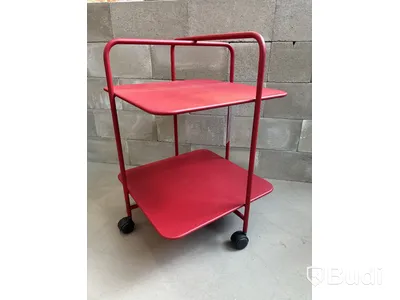Rullvagn i rött stål fermob, Ord. pris inkl. moms: ca 3550 kr