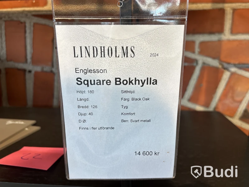 Bokhylla  Engelsson Square. Ord. pris inkl. moms: ca 14 600 kr