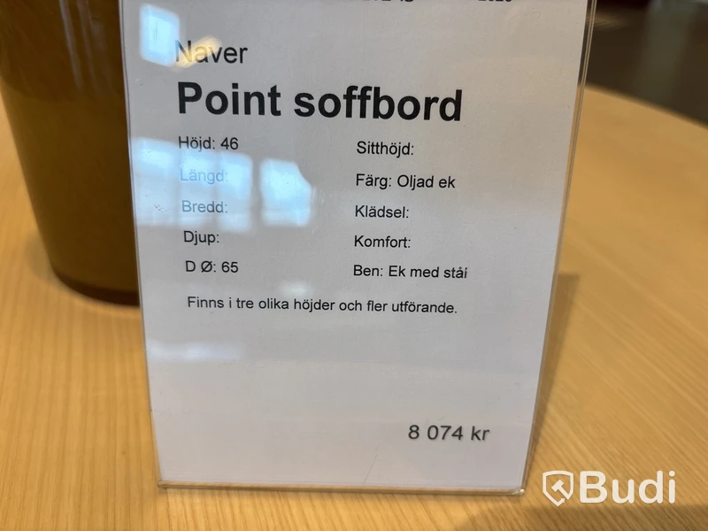Soffbord Point. Ord. pris inkl. moms: ca 8074 kr