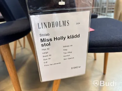 6 st. Stolar Miss Holly. Totalt ord. pris inkl. moms: ca 51 840 kr