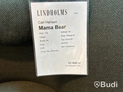 Mama Bear stol Carl Hansen. Ord. pris inkl. moms ca 50 846 kr