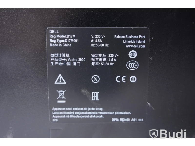 Dator DELL Vosto 3900, i5-4460, 8GB RAM, 500 GB HDD (Inget OS) Saknar strömsladd.