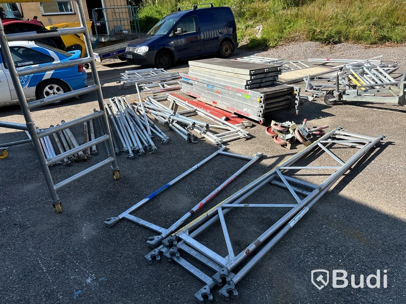 Byggställning, flera olika märken.