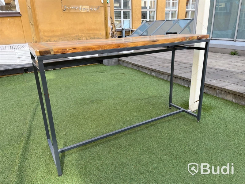 Ståbord, skiva med trä ingjuten proxy plast ca mått: 180x55 cm