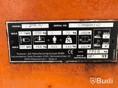 BOMLYFT  JLG 510 AJ. årsmodell 2007 1281 timmar