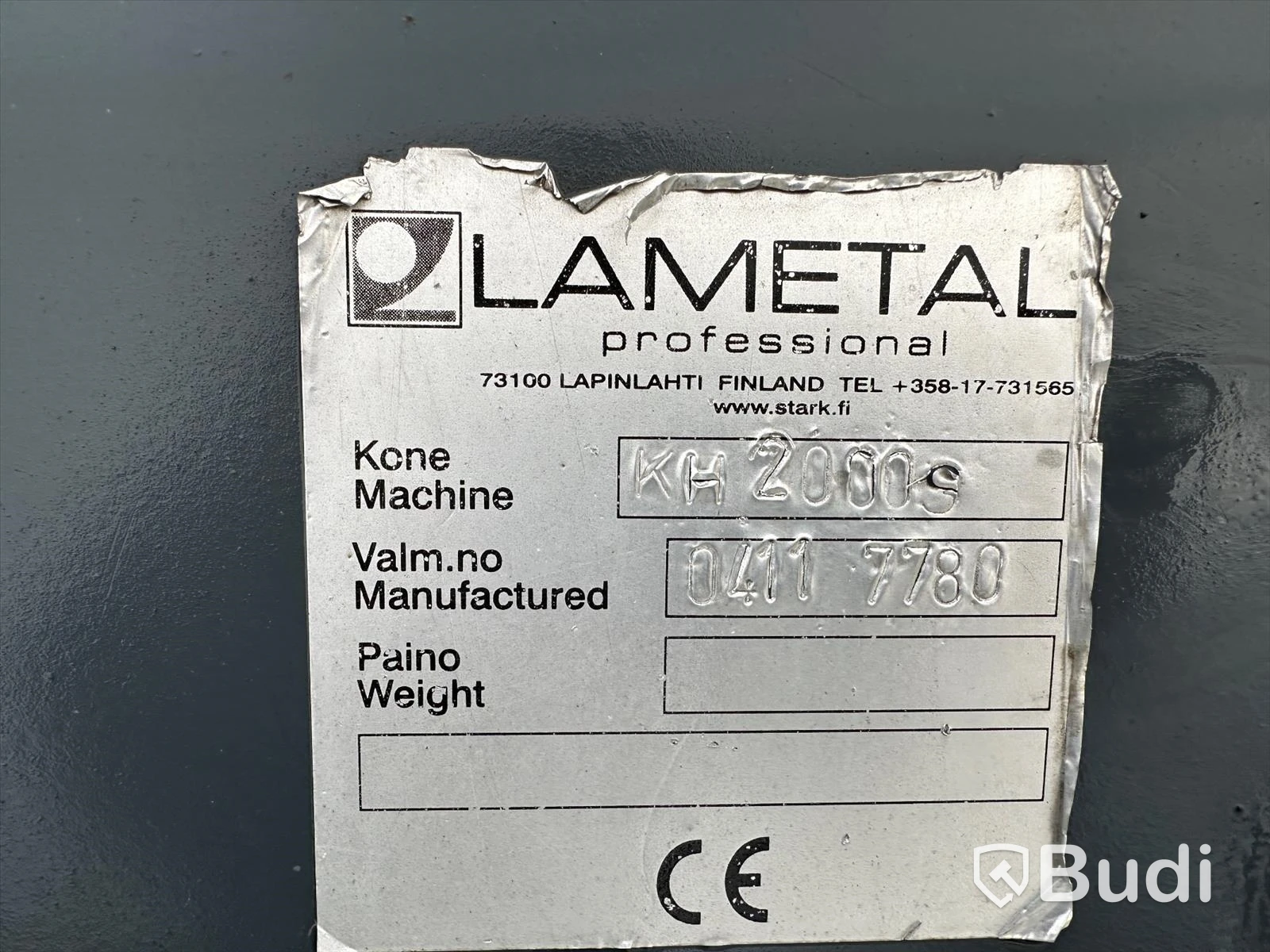Sanduppsamlare Sopaggregat LAMETAL KH2000S.  Stora BM fäste