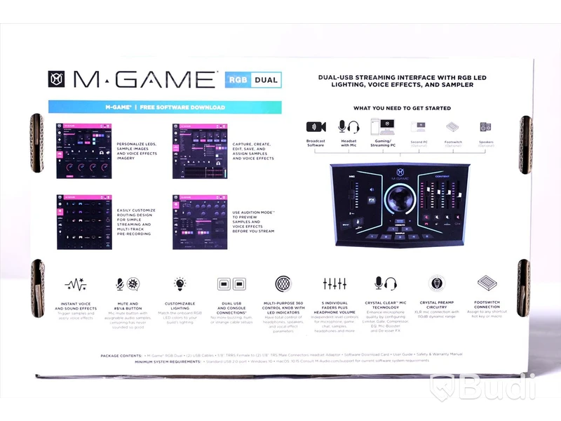 Mixerbord för streaming - M-Game RGB Dual. Ny.